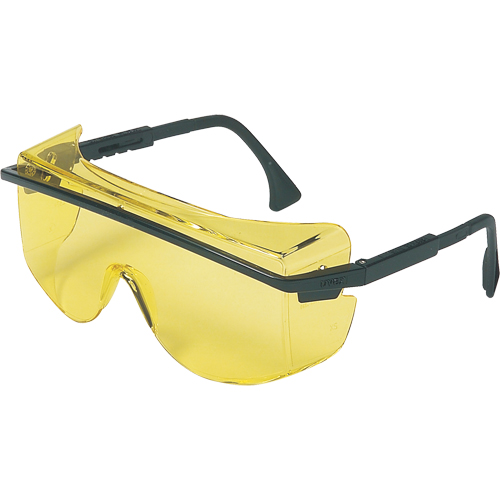 Lunettes de s&eacute;curit&eacute; Uvex Astrospec OTG 3001, Lentille Ambr&eacute;e, Anti-&eacute;gratignures, ANSI Z87+/R&eacute;pond ou surpasse la norme CSA Z94.3 Action Paper