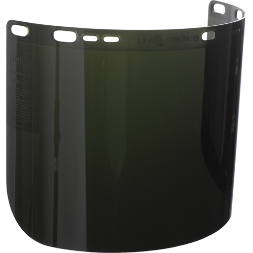 F50 Moulded Faceshield, Polycarbonate, 5.0 Tint Action Paper