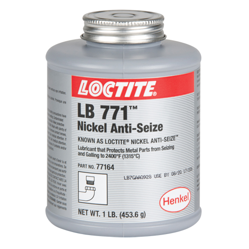 Nickel Grade Anti-Seize, Brush Top Can, 2400°F (1315°C) Max. Temp. Action Paper