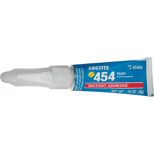 454 Prism&reg; Instant Adhesive Gel, Clear, Tube, 3 g Action Paper