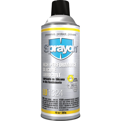 LU1324 High Performance Silicone Lubricant, Aerosol Can Action Paper