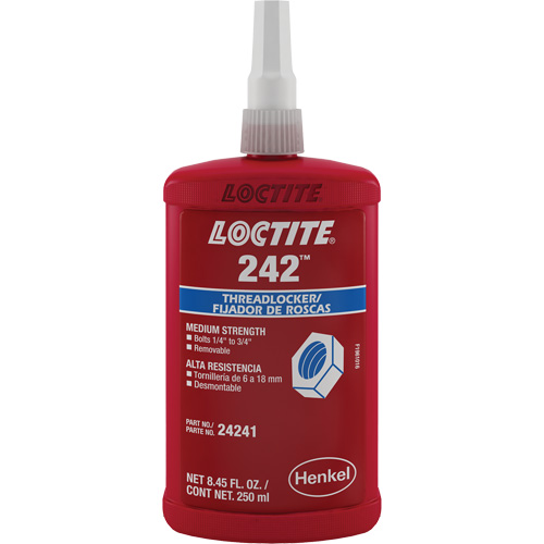 Threadlocker 242 , Blue, Medium, 250 ml, Bottle Action Paper