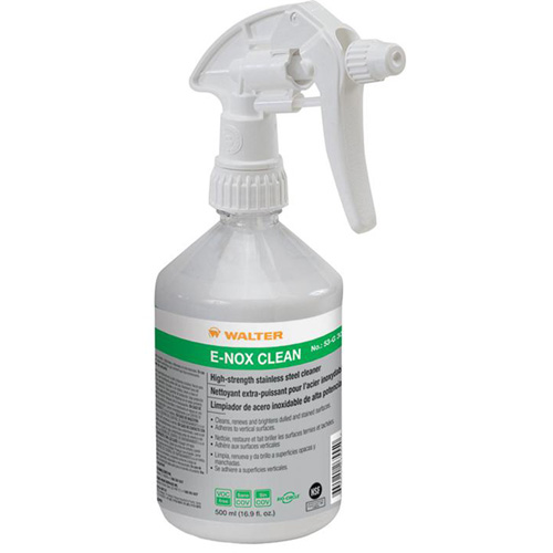 Nettoyant de surface en acier inoxydable E-Nox Clean, 500 ml, Bouteille &agrave; g&acirc;chette Action Paper
