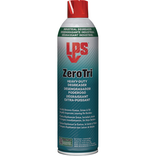 ZeroTri&reg; Heavy-Duty Degreaser, Aerosol Can Action Paper
