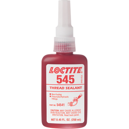 Thread Sealant 545 Hydraulic/Pneumatic Sealant, Bottle, 250 ml, -54° C - 121° C/-65° F - 250° F Action Paper