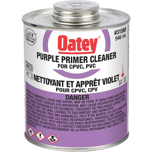Purple Primer/Cleaner, 946 ml, Brush Top Can Action Paper