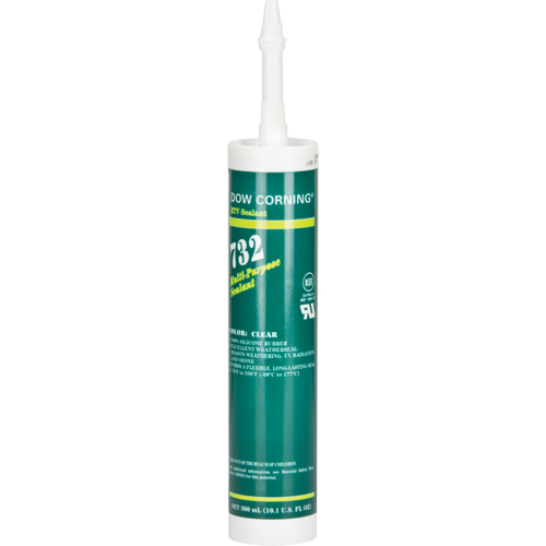 Scellant de silicone 732, Tube, Transparent Action Paper