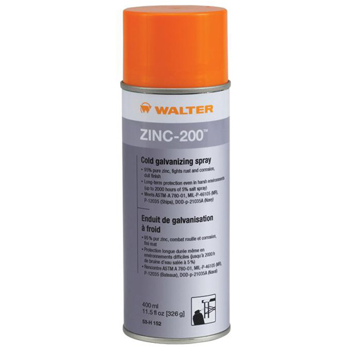 Zinc-200 Cold Galvanizing Spray, Aerosol Can Action Paper