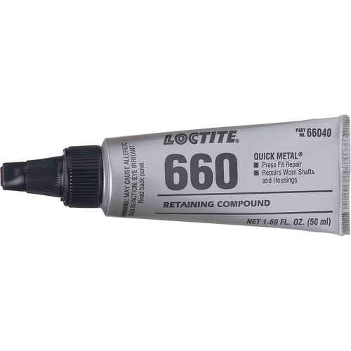 Compos&eacute; de retenue pour r&eacute;paration ajust&eacute; &agrave; la presse Quick Metal 660, 50 ml, Tube, Argent Action Paper