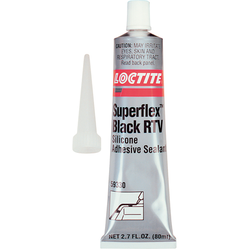 Loctite Superflex RTV Silicone Adhesive Sealant, Tube, Black Action Paper