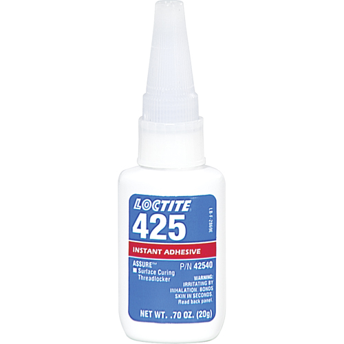 Assure 425 Surface Curing Threadlocker, Blue, Medium, 20 g, Bottle Action Paper