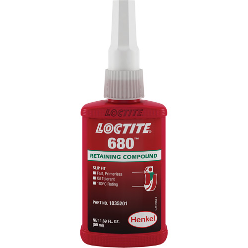 Loctite&reg; 680 Retaining Compound, 50 ml, Bottle, Green Action Paper