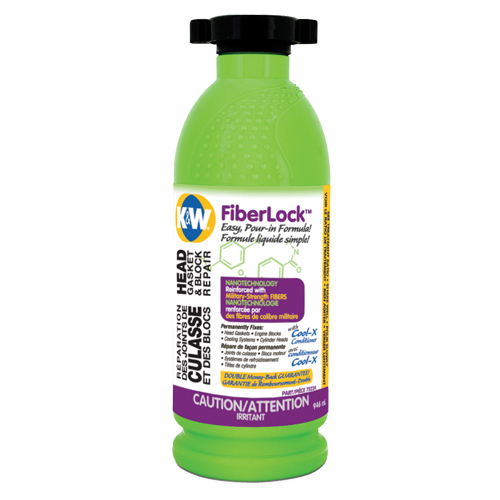 Fiberlock Head Gasket & Block Repair Fluid, Bottle, Beige Action Paper