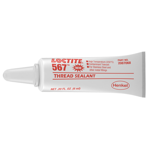 567 High Temperature Thread Sealant, Tube, 6 ml, -53.88° C - 204° C/-65° F - 400° F Action Paper