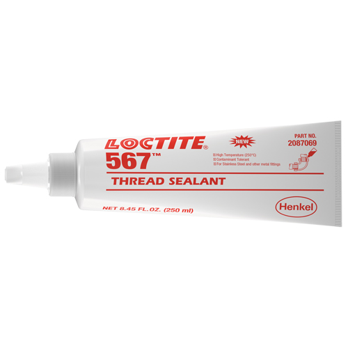 567 High Temperature Thread Sealant, Tube, 250 ml, -53.88° C - 204° C/-65° F - 400° F Action Paper