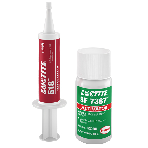518 Flange Sealant, Syringe, Red Action Paper
