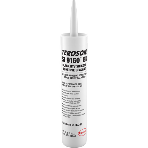 Teroson&reg; SI 9160 Silicone Sealant, Cartridge, Black Action Paper