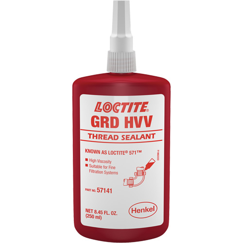 571 Thread Sealant, Bottle, 250 ml, -54° C - 149° C/-65° F - 300° F Action Paper