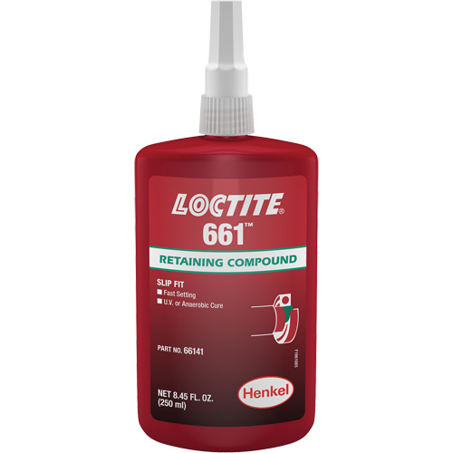 Loctite&reg; 661 Retaining Compound, 250 ml, Bottle, Yellow Action Paper
