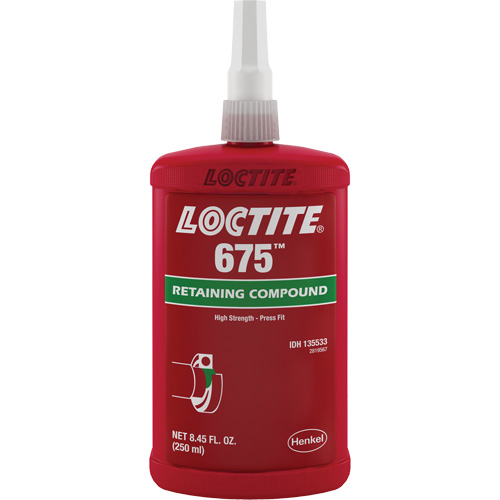 Compos&eacute; de blocage Loctite 675, 250 ml, Bouteille, Vert Action Paper