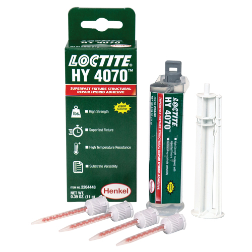 Adh&eacute;sif hybride pour r&eacute;parations structurales HY 4070, Deux composants, Cartouche double, 11 g, Blanc cass&eacute; Action Paper