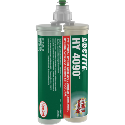 HY 4090 Structural Repair Hybrid Adhesive, Two-Part, Dual Cartridge, 400 g, Off-White Action Paper