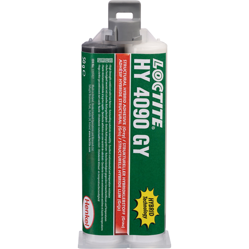 HY 4090 GY Structural Repair Hybrid Adhesive, Two-Part, Dual Cartridge, 50 g, Grey Action Paper