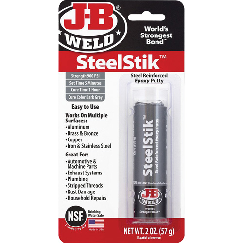 Colle &eacute;poxyde SteelStik, 2 oz, B&acirc;ton, Gris Action Paper