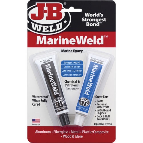 Colle &eacute;poxyde de qualit&eacute; marine, Deux composants, Tube, 3 oz., Gris Action Paper
