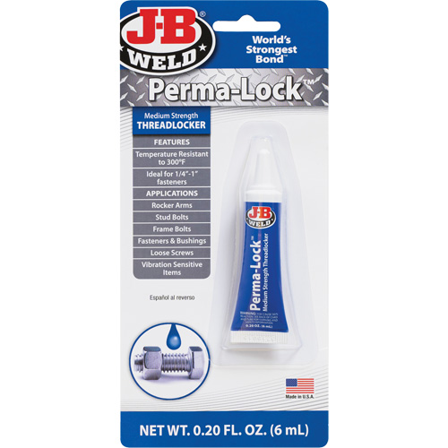 Compos&eacute; de blocage Perma-Lock, Bleu, Moyen, 6 ml, Tube Action Paper