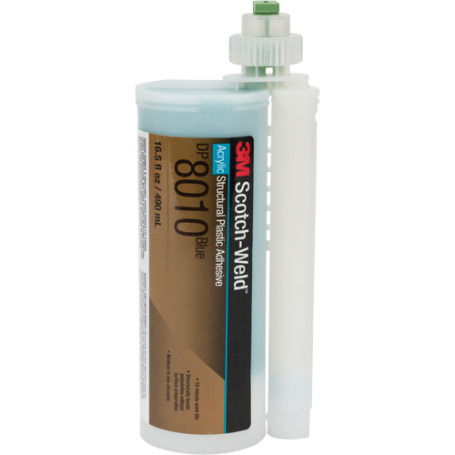 Adh&eacute;sif structural pour composants en plastique Scotch-Weld, Deux composants, Cartouche, 490 ml, Bleu Action Paper