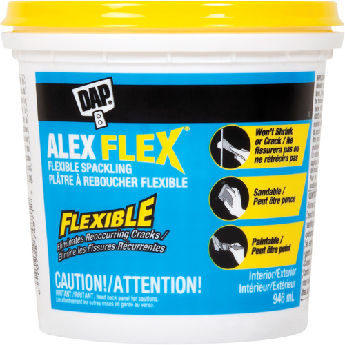 Pl&acirc;tre &agrave; reboucher flexible Alex Flex, 946 ml, Contenant en plastique Action Paper