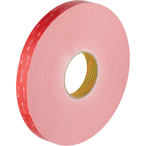 VHB Tape, 32.9 m (108') L x 1117.6 mm (44") W, 0.028 mm, Acrylic Action Paper