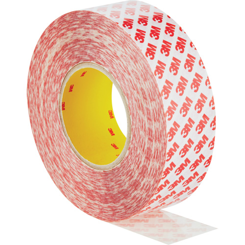 Double-Sided Adhesive Tape, Polyester, 50 mm (1.96") W x 50 m (164') L, 8 mils Thick Action Paper