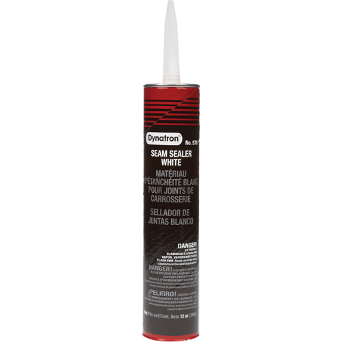 Dynatron Caulk Auto Seam Sealer, 12 oz., Cartridge, White Action Paper