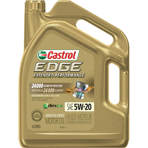 Edge&reg; Extended Performance 5W-20 Motor Oil, 5 L, Jug Action Paper