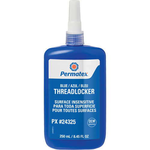 Surface Insensitive Threadlocker, Blue, High, 250 ml, Bottle Action Paper