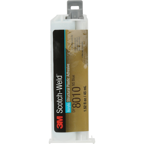 Scotch-Weld Structural Plastic Adhesive, Deux composants, Cartouche double, 45 ml, Bleu Action Paper