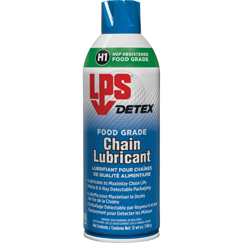Detex&reg; Food Grade Chain Lubricant, Aerosol Can Action Paper