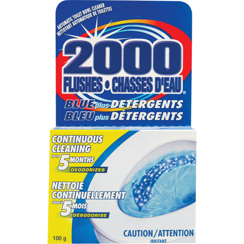 D&eacute;tergent pour cuvette de toilette 2000 Flushes Blue Plus, 100 g, Tampon Action Paper
