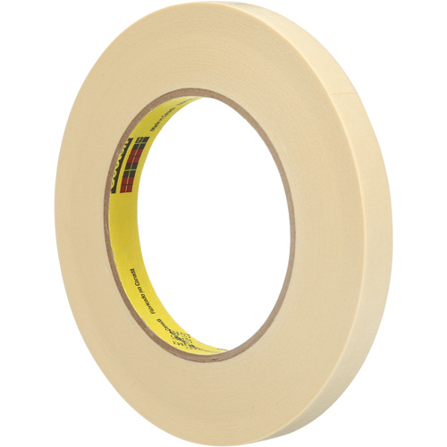 Scotch&reg; High-Performance Masking Tape 232, 12 mm (1/2") x 55 m (180'), Tan Action Paper