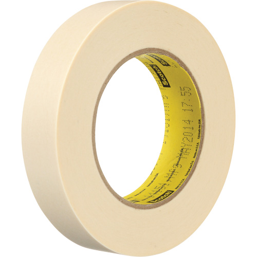 Scotch&reg; Flatback Masking Tape, 24 mm (1") x 55 m (180'), Tan Action Paper