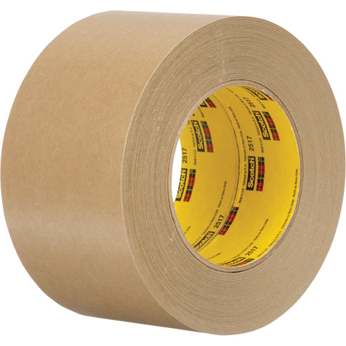 Scotch&reg; Flatback Masking Tape 2517, 72 mm (2-27/32") x 55 m (180'), Tan Action Paper
