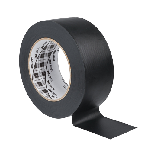 Rubans adh&eacute;sifs en vinyle 3903, 1245 mm (49") la x 46 m (151') lo, 6,5 mils, Noir Action Paper