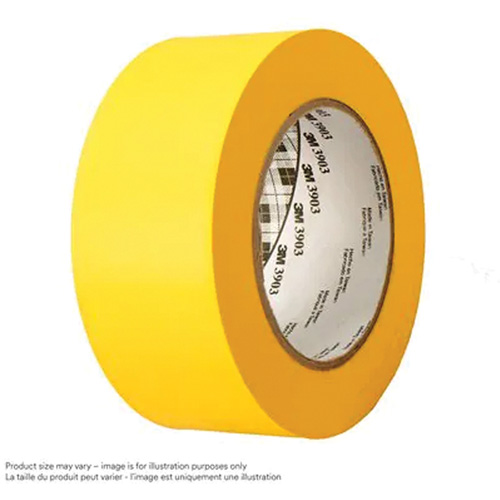 Ruban pour conduites en vinyle 3903, 76 mm (3") la x 45,75 m (150') lo, 6,5 mils, Jaune Action Paper
