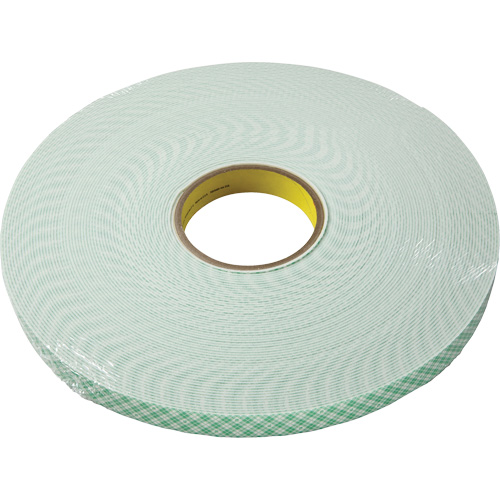 Double-Coated Urethane Foam Tape, 33 m (108') L x 9.5 mm (3/8") W, 60 mils, Urethane Action Paper