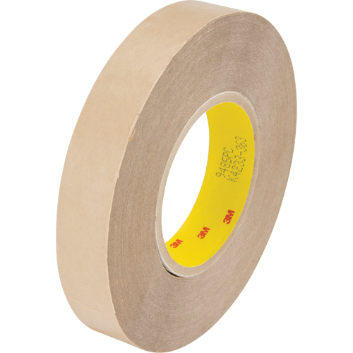 3M 9485PC Adhesive Transfer Tape, 25.4 mm (1") W x 4.2 mils Action Paper