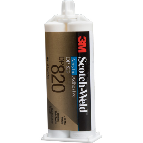 Scotch-Weld Acrylic Adhesive, Two-Part, Dual Cartridge, 1.6 fl. oz., Off-White Action Paper