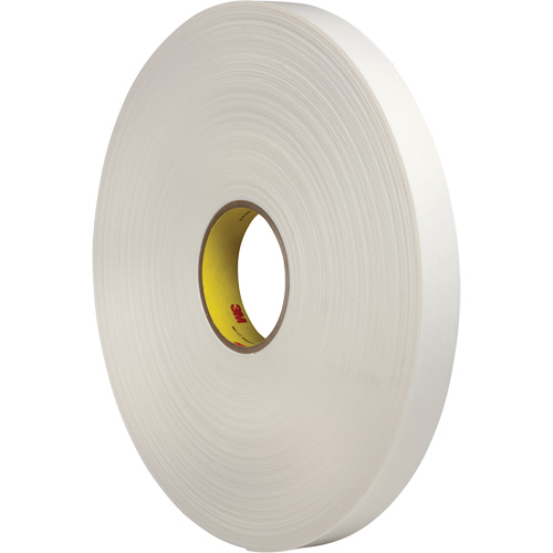 Double-Coated Foam Tape, 66 m (216') L x 25.4 mm (1") W, 31 mils, Polyethylene Action Paper