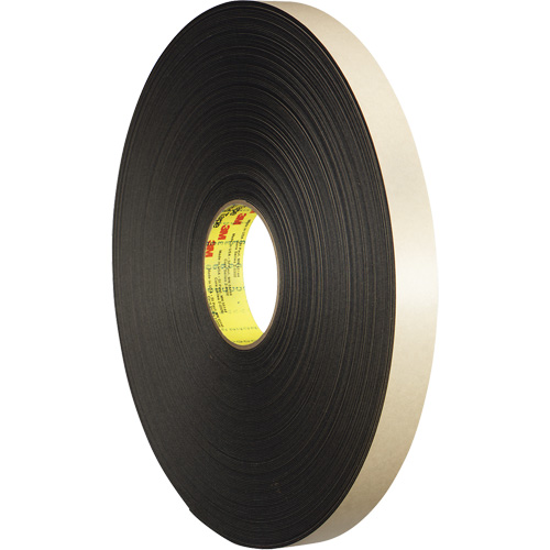 Double-Coated Foam Tape, 66 m (216') L x 12.7 mm (1/2") W, 31 mils, Polyethylene Action Paper